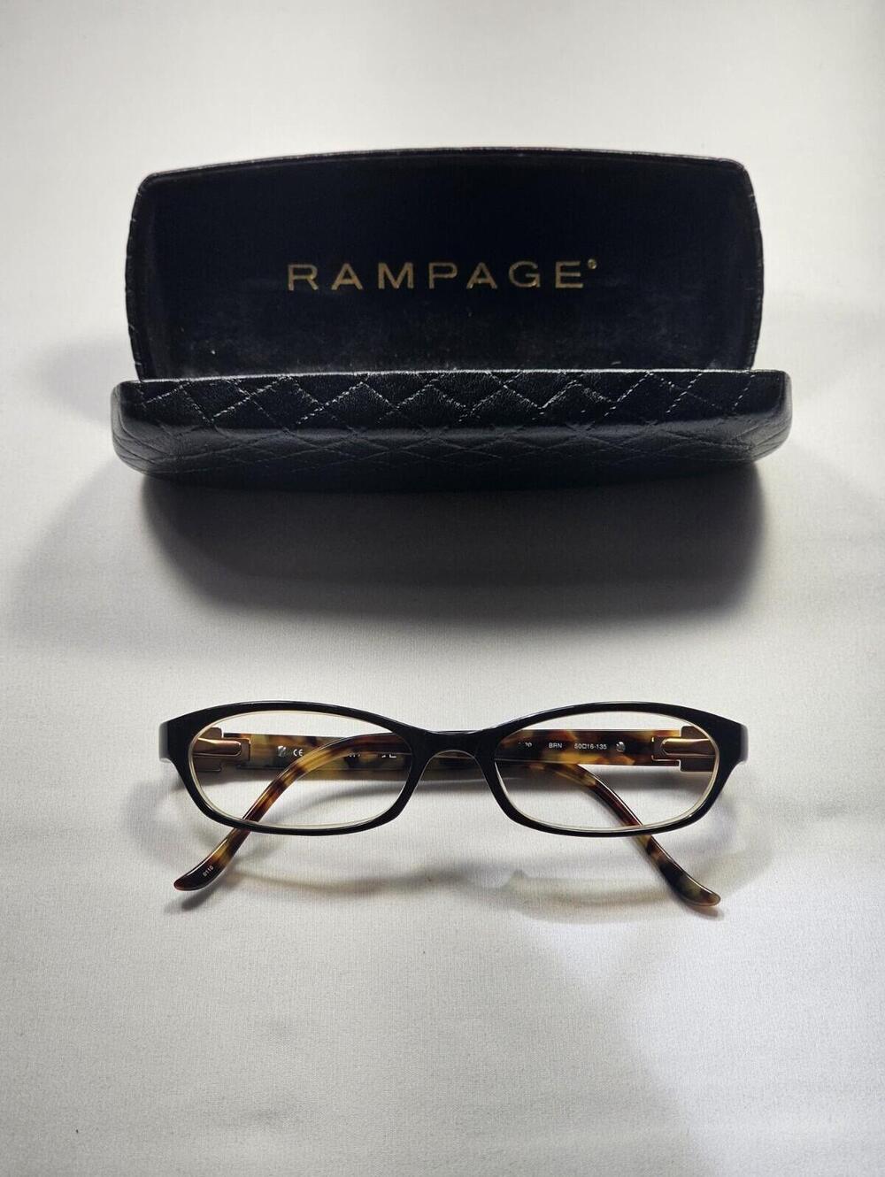 Rampage Brown Tortoise Ladies Womens 50-16-135 Eyeglasses Frames Only + Case - Picture 2 of 10